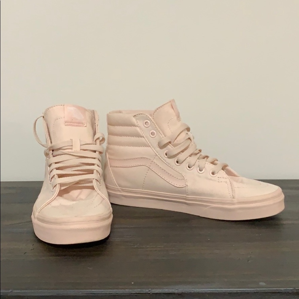 Vans millennial pink high tops Sk8-Hi 7.5